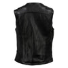 Hot Leathers VSL5003 USA Made Women's 'Speed Queen' Black Leather Vest with Front Zipper