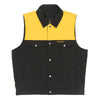 Hot Leathers VSM6104 Men's '2-Tone' Leather and Denim Club Style Biker Vest