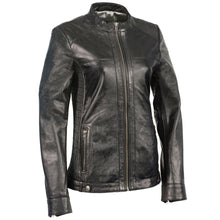 Milwaukee Leather SFL2855 Women's Black Zip Front Fashion Leather Jacket with Side Stretch Fitting