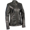 Milwaukee Leather SFL2855 Women's Black Zip Front Fashion Leather Jacket with Side Stretch Fitting