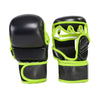 X-Fitness XF2001 7 oz MMA Hybrid Sparring Gloves-BLK/GREEN