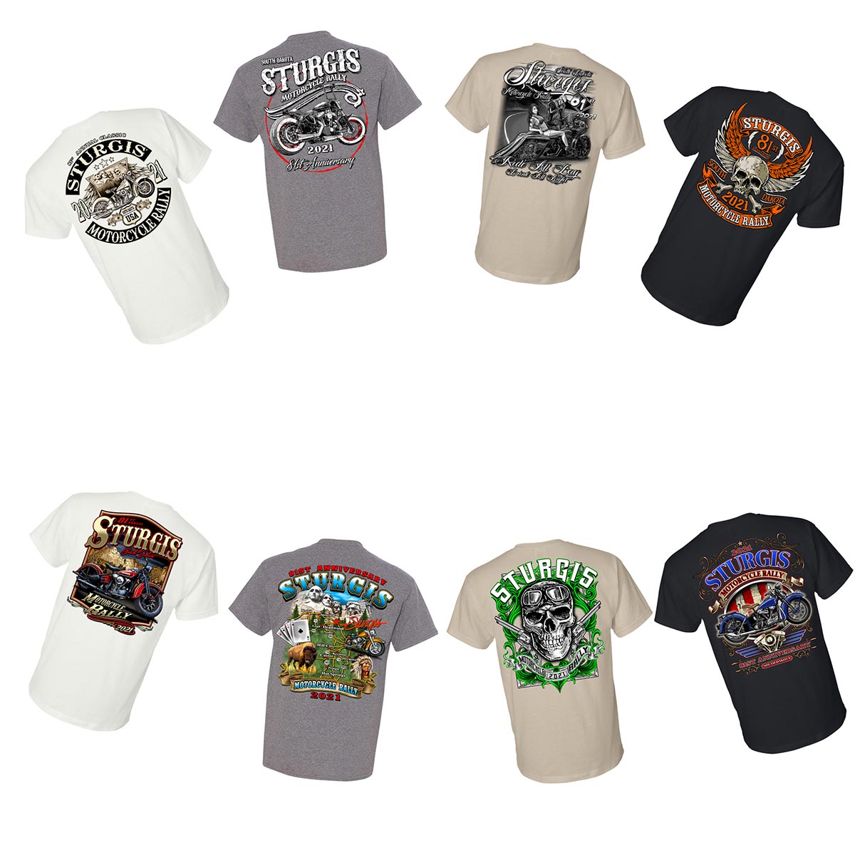 Milwaukee Leather XS16008 Men’s 81st ‘Sturgis’ Assorted 4 for $30.00 T-Shirts