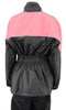 NexGen Ladies XS5001 Black and Pink Water Proof Rain Suit with Reflective Piping