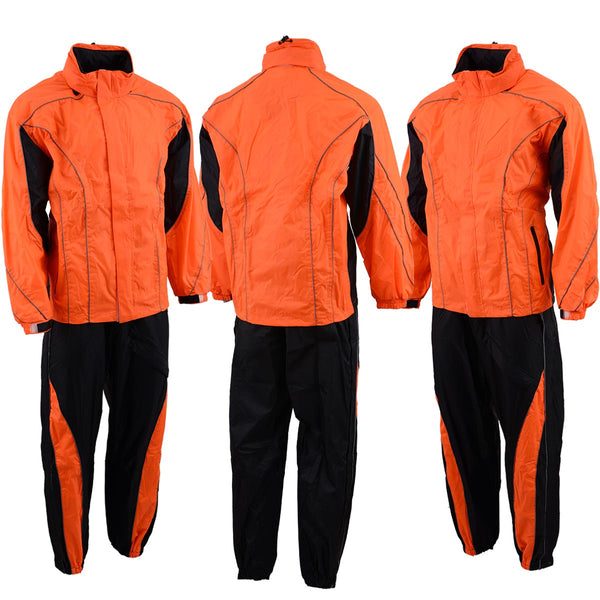 NexGen Men's XS5020 Orange and Black Hooded Hi Visibility Water