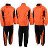 NexGen Men’s XS5020 Orange and Black Hooded Hi Visibility Water Proof Rain Suit with Reflective Piping