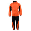 NexGen Men’s XS5020 Orange and Black Hooded Hi Visibility Water Proof Rain Suit with Reflective Piping