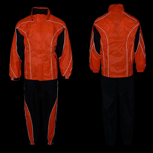 NexGen Men's XS5020 Orange and Black Hooded Hi Visibility Water
