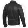 New Old School Police Style Motorcycle Leather Jacket 2 Ammo pocket #10205 Grey - HighwayLeather