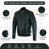 Tall vented racer leather motorcycle jacket- (longer sleeve & back length) - HighwayLeather