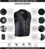 Straight bottom Gun pocket leather vest - HighwayLeather