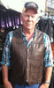 Brown Leather Vest - Lace side Gun poocket - HighwayLeather
