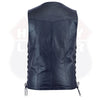 Dark Blue Knight Men Side Lace Leather Vest Club Color Gun # HL11614BORNLOSER - HighwayLeather