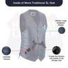 Dark Blue Knight Men Side Lace Leather Vest Club Color Gun # HL11614BORNLOSER - HighwayLeather