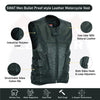Swat Team bullet proof style Biker club Leather Vest-Police vest - HighwayLeather