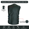 Swat Team  bullet proof style Biker club Leather Vest-Police vest - HighwayLeather