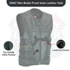 Swat Team bullet proof style Biker club Leather Vest-Police vest - HighwayLeather