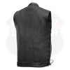 SOA Men's Leather Vest Anarchy Motorcycle Biker Club Concealed Carry Side Lace - HighwayLeather