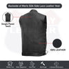 SOA Men's Leather Vest Anarchy Motorcycle Biker Club Concealed Carry Side Lace - HighwayLeather