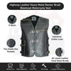 Heavy Metal Rocker Braid Waistcoat Motorcycle Vest SKU # HL11751 - HighwayLeather
