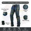 Basic Classic Style Leather Motorcycle Chap for Motorcycle Riding Plain Easy Fit - HighwayLeather