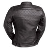 Queen of Diamonds Ladies Quilted Leather Jacket - HighwayLeather