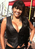 Women rib stretch zipper front leather vest - HighwayLeather