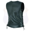 Rhinestone Leather - Women motorcycle vest Bling detail - HighwayLeather