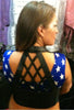 WOMEN BRAID DESIGN HALTER TOP LEATHER - HighwayLeather