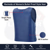 Navy Blue bulletproof leather vest - Women/Ladies Shade # 48 - HighwayLeather