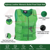 Green bulletproof leather vest - Women/Ladies - HighwayLeather