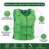 Green bulletproof leather vest - Women/Ladies - HighwayLeather