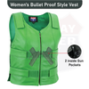 Green bulletproof leather vest - Women/Ladies - HighwayLeather