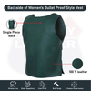 Emerald Green Women Bullet Proof style Leather Motorcycle Vest for SOA bikers Club #14945Hunter Green - HighwayLeather