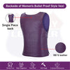 WOMEN PURPLE BULLET PROOF LEATHER VEST - PURPLE Shade # 53 - HighwayLeather