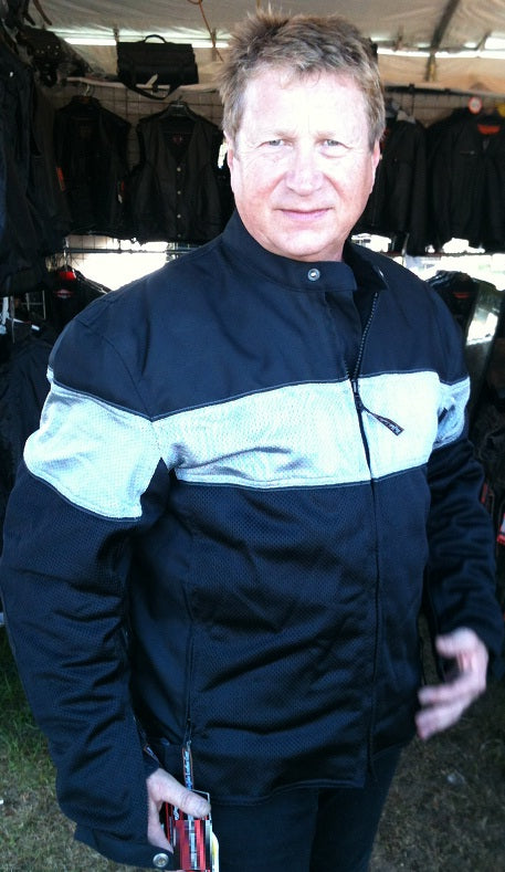 Mojave mesh jacket gray stripe - HighwayLeather