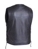 Tall Men's Premium Motorcycle Leather 10-Pocket Vest - HighwayLeather