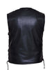 Men's Premium Collarless Zippered Motorcycle Club Vest - HighwayLeather