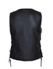 Ladies Traditional Premium Leather Motorcycle Vest - HighwayLeather