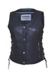 Ladies Premium Lightweight Leather Motorcycle Vest