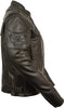 Women's Crossover Scooter Jacket w/ Reflective Skulls - HighwayLeather