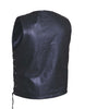 Men's Premium Leather Motorcycle  Vest with side laces - HighwayLeather