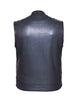 Men's Premium SOA Style Collared Leather Club Vest - HighwayLeather