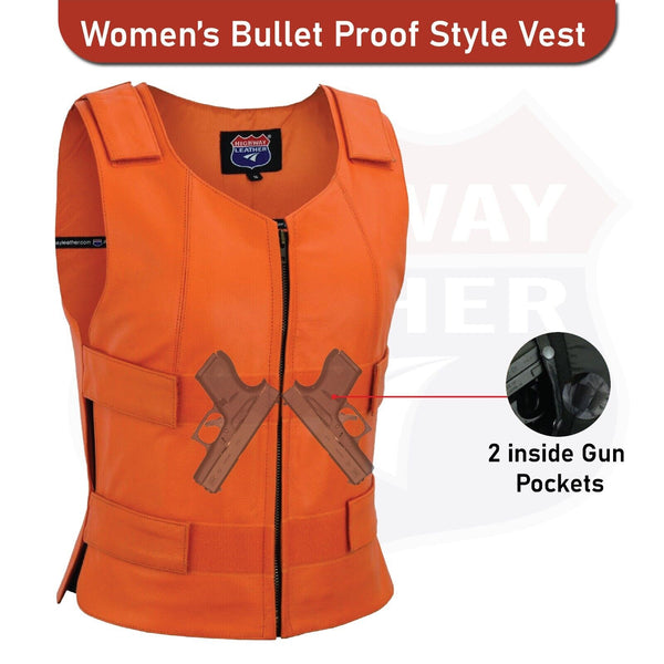 ジャケット・アウター NEIGHBORHOOD 1999 Bullet Proof Vest HL14945YELLOW Women Yellow bullet proof style leather vest