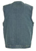 Men's Snap Front Denim Club Vest w/ Gun Pocket - HighwayLeather