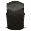 Men's Classic Side Lace Biker Vest - HighwayLeather