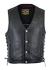 Straight bottom Gun pocket leather vest - HighwayLeather