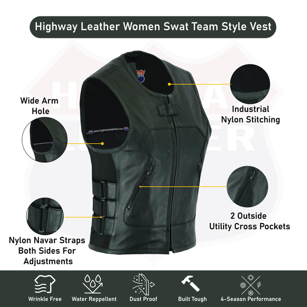 HL14200 SWAT Bulletproof Style Vest for Women– HighwayLeather