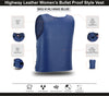 NAVY BLUE BULLET PROOF LEATHER VEST SKU#HL11643NAVYBLUE48 - HighwayLeather