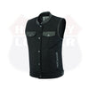 Biker Denim Club Style Anarchy Vest with Conceal Carry Gun pocket both sides - HighwayLeather