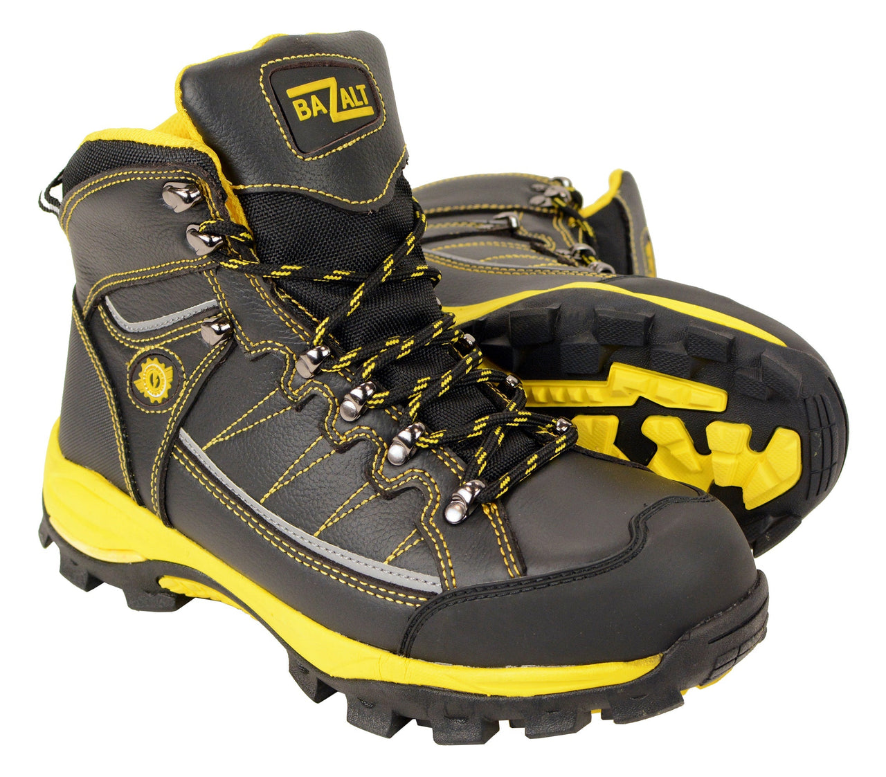 BAZALT-Men's Black & Yellow Water & Frost Proof Leather Boots-BLK/YELLOW-7 - HighwayLeather